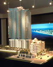 The Setai Group Tops Off In Miami Beach And Looks Ahead To The Bahamas A model of the Setai in Miami Beach