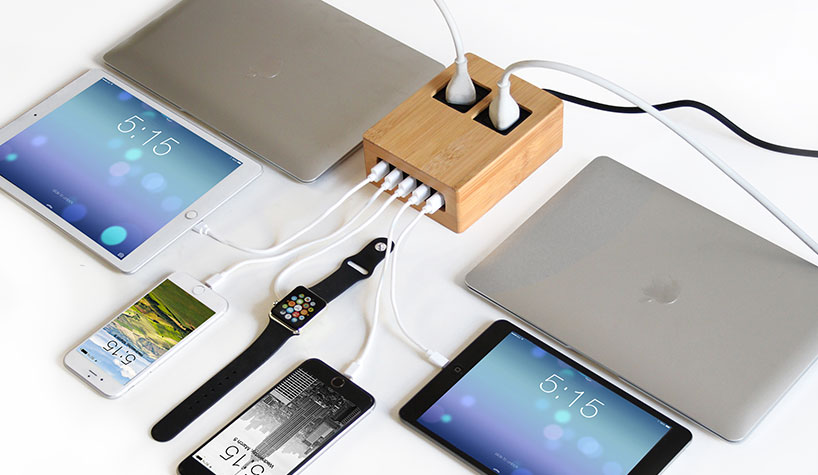 This PowerHub Aims to Be a Traveler’s Best Friend A PowerHub charging station by GreatUsefulStuff.